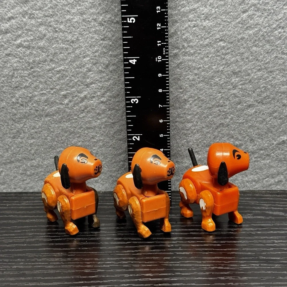 Lot Of 3 Vintage 1967 Fisher Price FAMILY FARM #915 Little People BROWN DOG